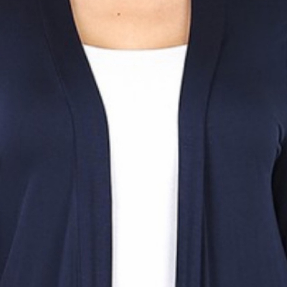 🔹️HP🔹️Navy open front cardigan size 1X, 2X - Picture 3 of 9